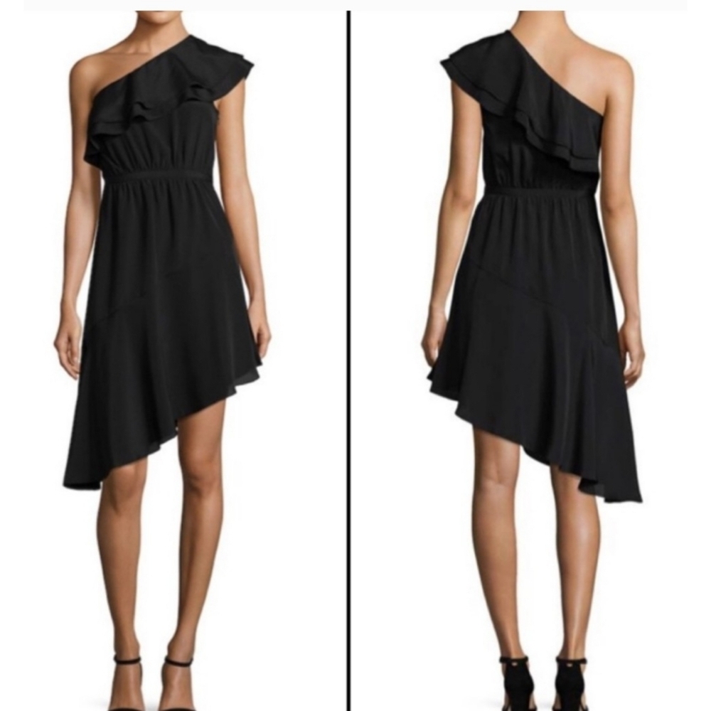 Likely Delbarton One Shoulder Asymmetrical dress Black Size 0